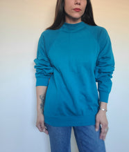 Load image into Gallery viewer, Vintage basic Teal Green Crewneck