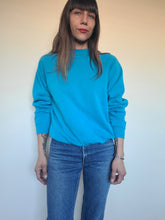 Load image into Gallery viewer, Vintage Turquoise Blue Crewneck