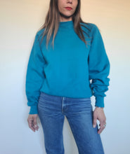 Load image into Gallery viewer, Vintage basic Teal Green Crewneck