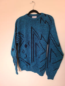 Le TIGRE 80s Knit Abstact print cotton Sweater