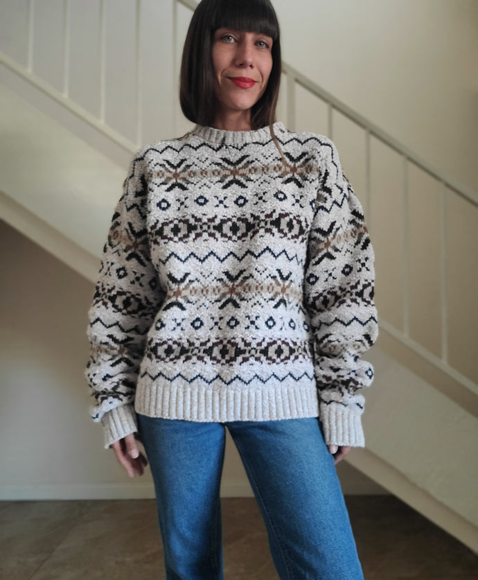 90s Vintage Knit Cotton Sweater