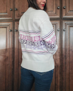 Vintage Snowflake Wool Holiday Sweater