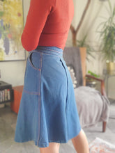 Load image into Gallery viewer, 70s Denim Wrap Skirt