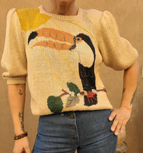 Load image into Gallery viewer, 1980s Toucan Print Knit Sweater