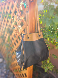 80s Black and Tan Capezio Bag