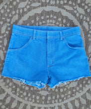 Load image into Gallery viewer, 70s Baby Blue Wrangler Cutoff Shorts