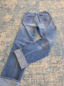 Ultra thin Vintage & Distressed Starburst Jean