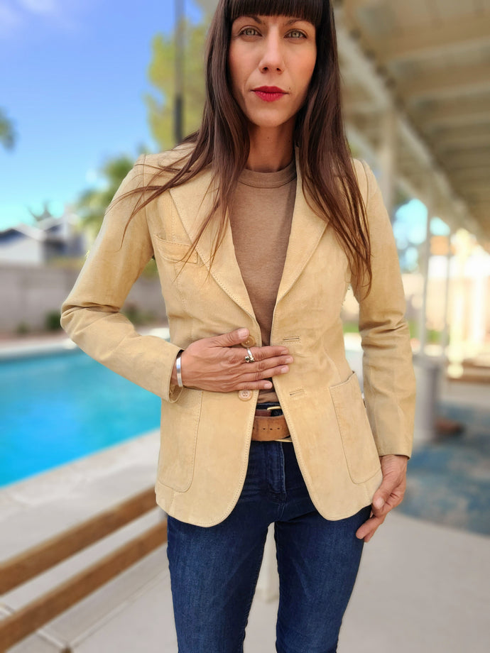 70s Genuine Brazilian Leather Blazer