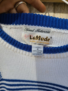 LA Mode Checkered Board Intarsia Knit