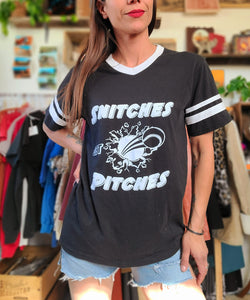 Snitches get Pitches tee
