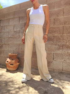 70s toasted oatmeal Wide Leg Trouser