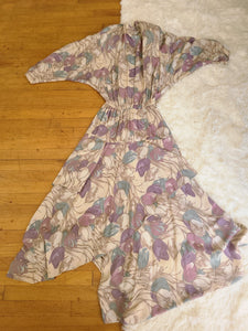 Exquisite 80s Vintage Ruffled Dress