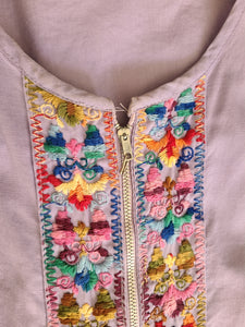 70s Rainbow Embroidered Mu Mu