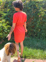 Load image into Gallery viewer, 80s Tess Tangerine Dream Wrap dress