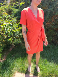 80s Tess Tangerine Dream Wrap dress