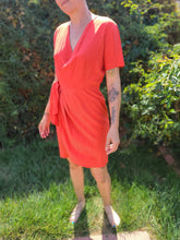 Load image into Gallery viewer, 80s Tess Tangerine Dream Wrap dress