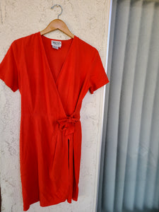 80s Tess Tangerine Dream Wrap dress