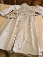 Load image into Gallery viewer, Vintage Metallic Silver Military Trenchcoat