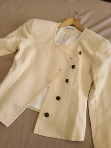 80s Lorenzo Cream Blazer/Coat